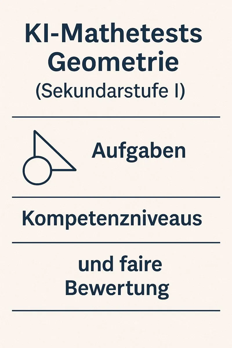 KI-Mathetests Geometrie (Sekundarstufe I): Aufgaben, Kompetenzniveaus und faire Bewertung (2026)