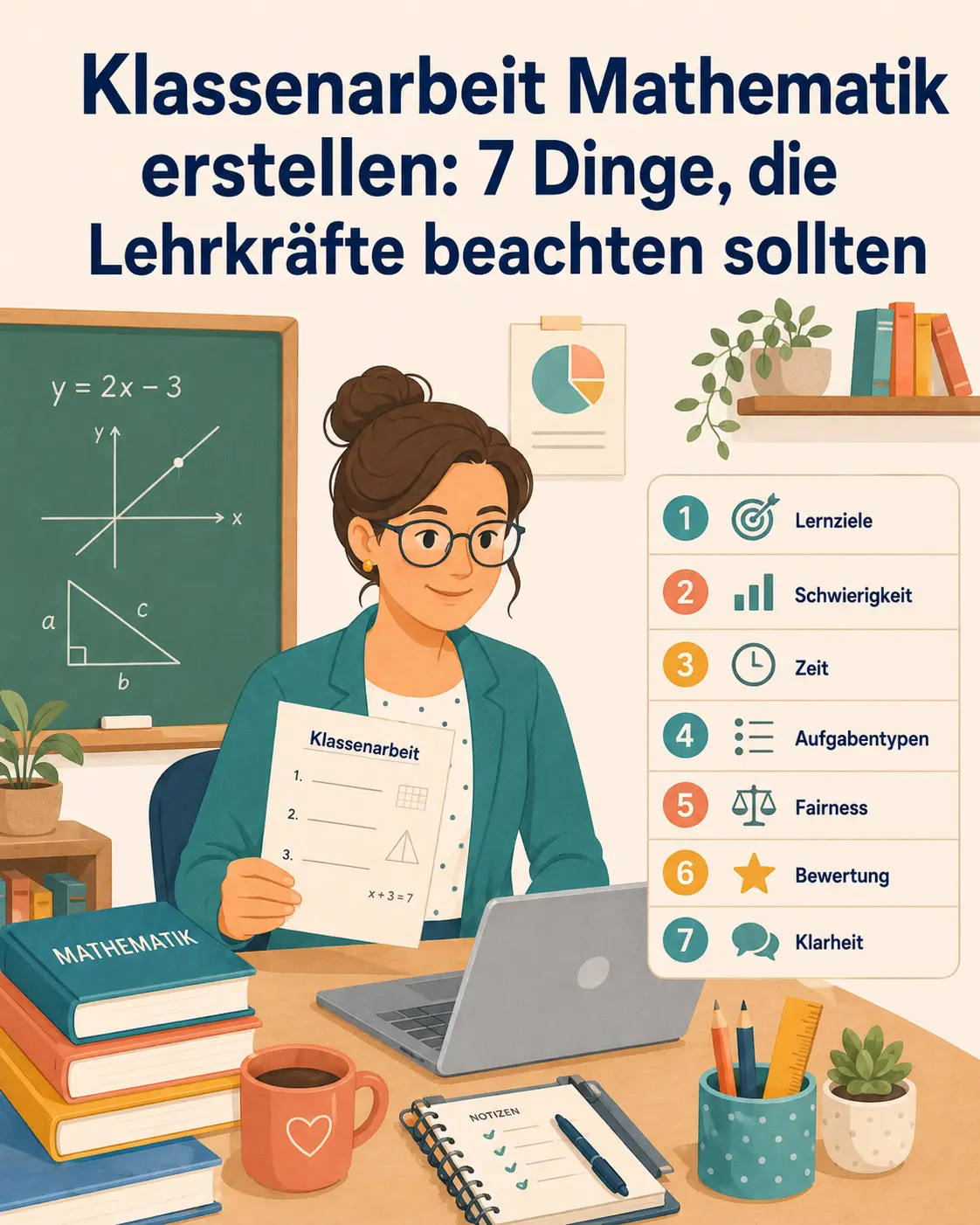 Klassenarbeit Mathematik erstellen: 7 Dinge, die Lehrkräfte beachten sollten