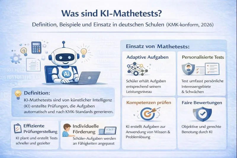 Was sind KI-Mathetests? Definition, Beispiele und Einsatz in deutschen Schulen (KMK-konform, 2026)